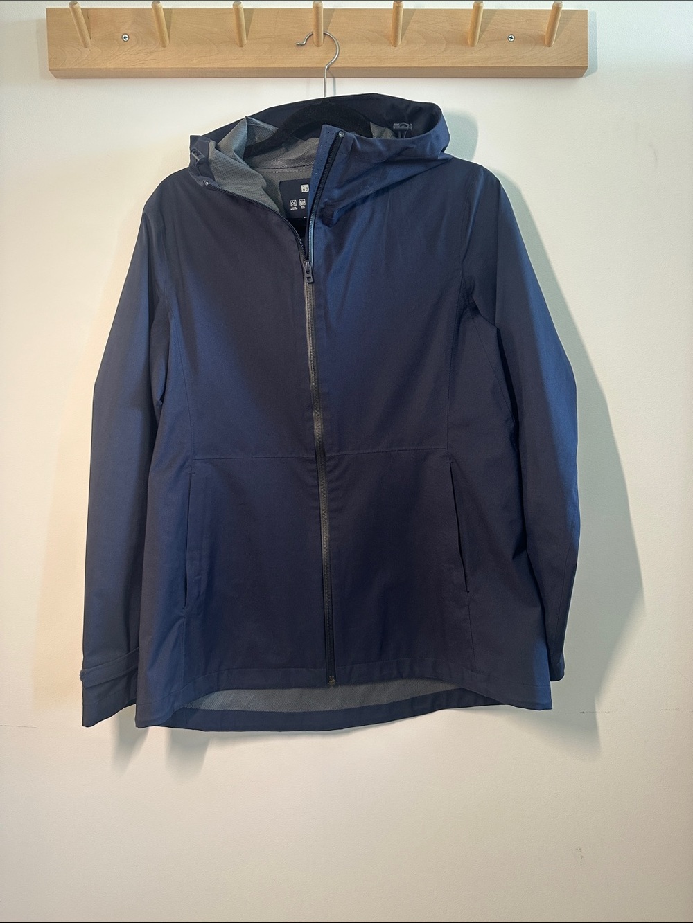 Uniqlo Navy Hooded Rainjacket